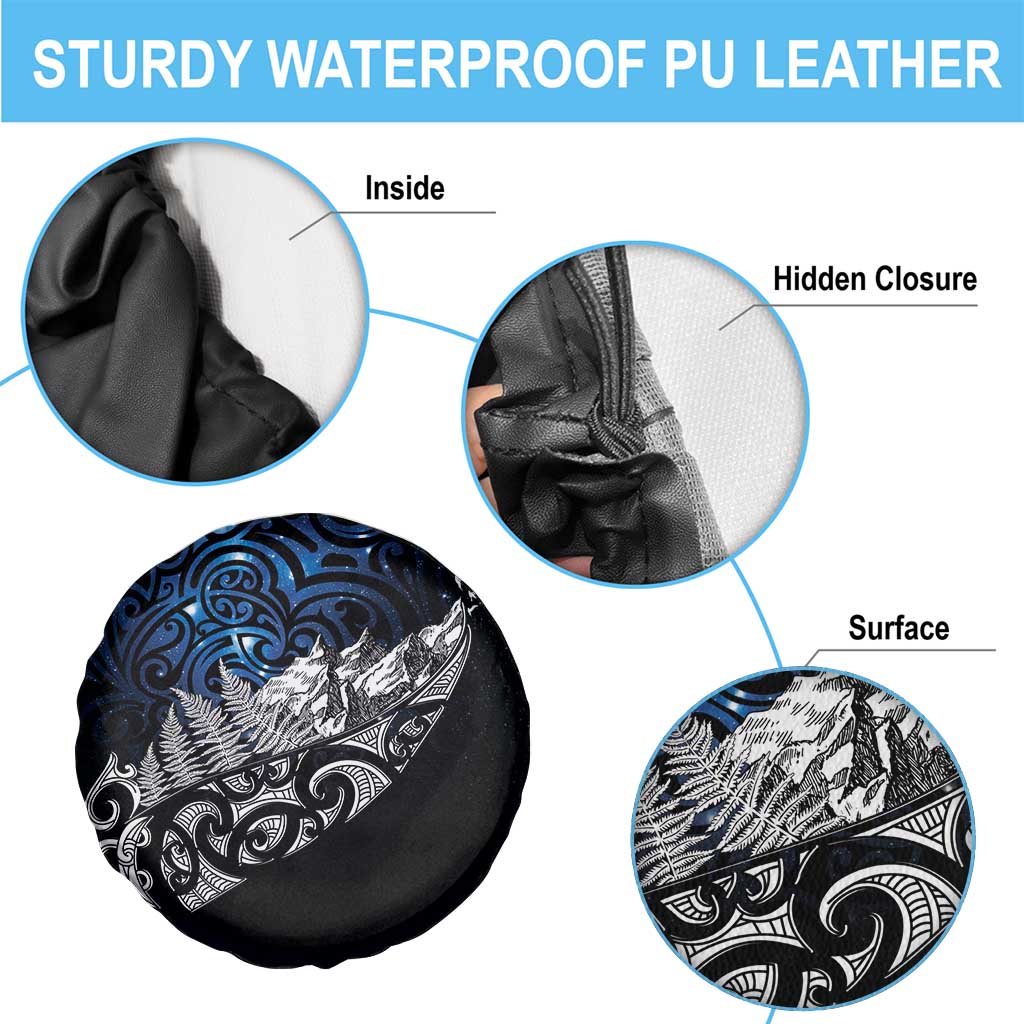 Maori Matariki Spare Tire Cover Landscape Styled Fern - Galaxy LT7 - Polynesian Pride