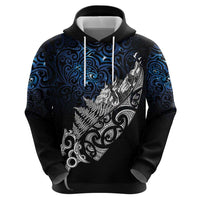 Maori Matariki Zip Hoodie Landscape Styled Fern - Galaxy