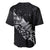 Maori Matariki Baseball Jersey Landscape Styled Fern - Monochrome