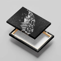 Maori Matariki Canvas Wall Art Landscape Styled Fern - Monochrome