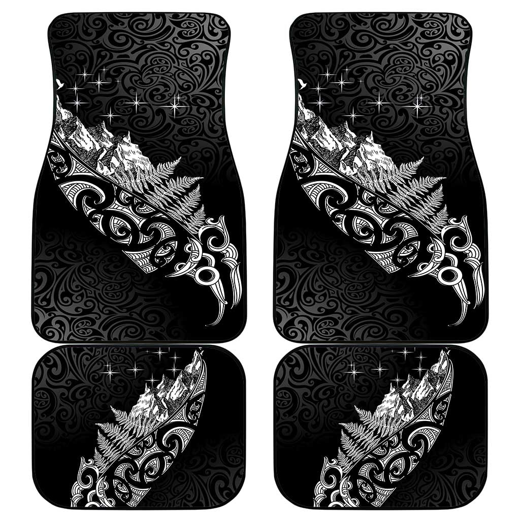 Maori Matariki Car Mats Landscape Styled Fern - Monochrome