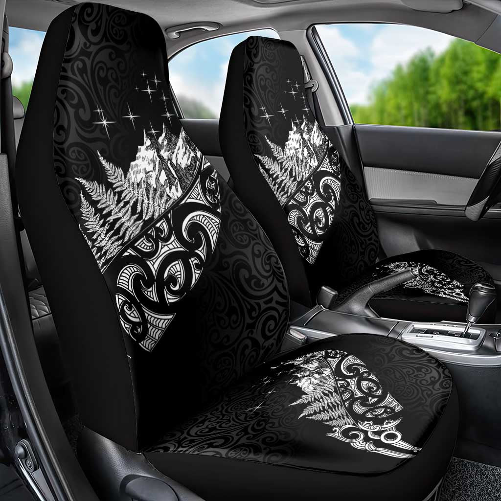 Maori Matariki Car Seat Cover Landscape Styled Fern - Monochrome