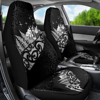 Maori Matariki Car Seat Cover Landscape Styled Fern - Monochrome