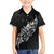 Maori Matariki Family Matching Long Sleeve Bodycon Dress and Hawaiian Shirt Landscape Styled Fern - Monochrome