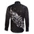 Maori Matariki Family Matching Short Sleeve Bodycon Dress and Hawaiian Shirt Landscape Styled Fern - Monochrome