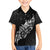 Maori Matariki Family Matching Short Sleeve Bodycon Dress and Hawaiian Shirt Landscape Styled Fern - Monochrome