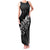 Maori Matariki Family Matching Tank Maxi Dress and Hawaiian Shirt Landscape Styled Fern - Monochrome