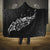 Maori Matariki Hooded Blanket Landscape Styled Fern - Monochrome