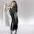Maori Matariki Hooded Blanket Landscape Styled Fern - Monochrome