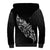 Maori Matariki Sherpa Hoodie Landscape Styled Fern - Monochrome