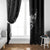 Maori Matariki Window Curtain Landscape Styled Fern - Monochrome