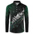 Maori Matariki Button Sweatshirt Landscape Styled Fern - Paua Shell