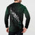 Maori Matariki Button Sweatshirt Landscape Styled Fern - Paua Shell