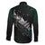 Maori Matariki Family Matching Short Sleeve Bodycon Dress and Hawaiian Shirt Landscape Styled Fern - Paua Shell