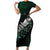 Maori Matariki Family Matching Short Sleeve Bodycon Dress and Hawaiian Shirt Landscape Styled Fern - Paua Shell