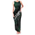Maori Matariki Family Matching Tank Maxi Dress and Hawaiian Shirt Landscape Styled Fern - Paua Shell