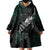Maori Matariki Wearable Blanket Hoodie Landscape Styled Fern - Paua Shell