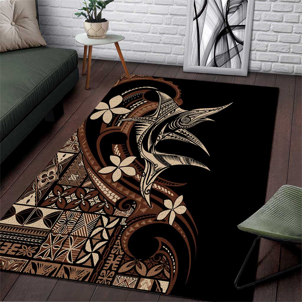 Samoa Manuia le Aso Tuto'atasi Area Rug Siapo Mamanu Mix Tatau Marlin