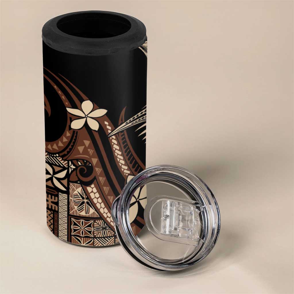 Samoa Manuia le Aso Tuto'atasi 4 in 1 Can Cooler Tumbler Siapo Mamanu Mix Tatau Marlin