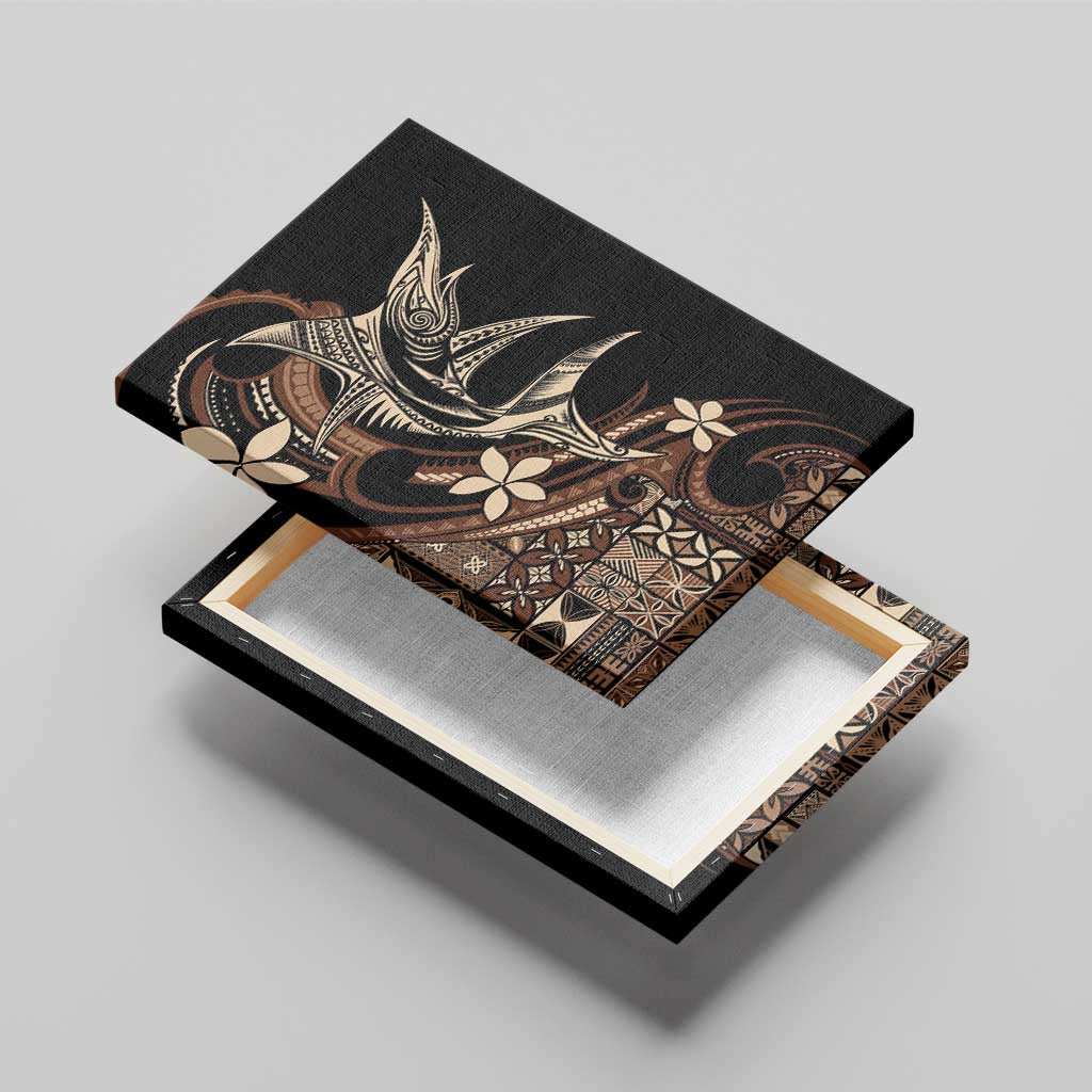 Samoa Manuia le Aso Tuto'atasi Canvas Wall Art Siapo Mamanu Mix Tatau Marlin