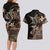 Samoa Manuia le Aso Tuto'atasi Couples Matching Long Sleeve Bodycon Dress and Hawaiian Shirt Siapo Mamanu Mix Tatau Marlin