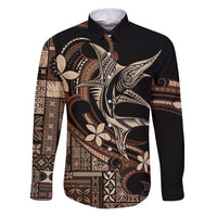 Samoa Manuia le Aso Tuto'atasi Family Matching Puletasi and Hawaiian Shirt Siapo Mamanu Mix Tatau Marlin