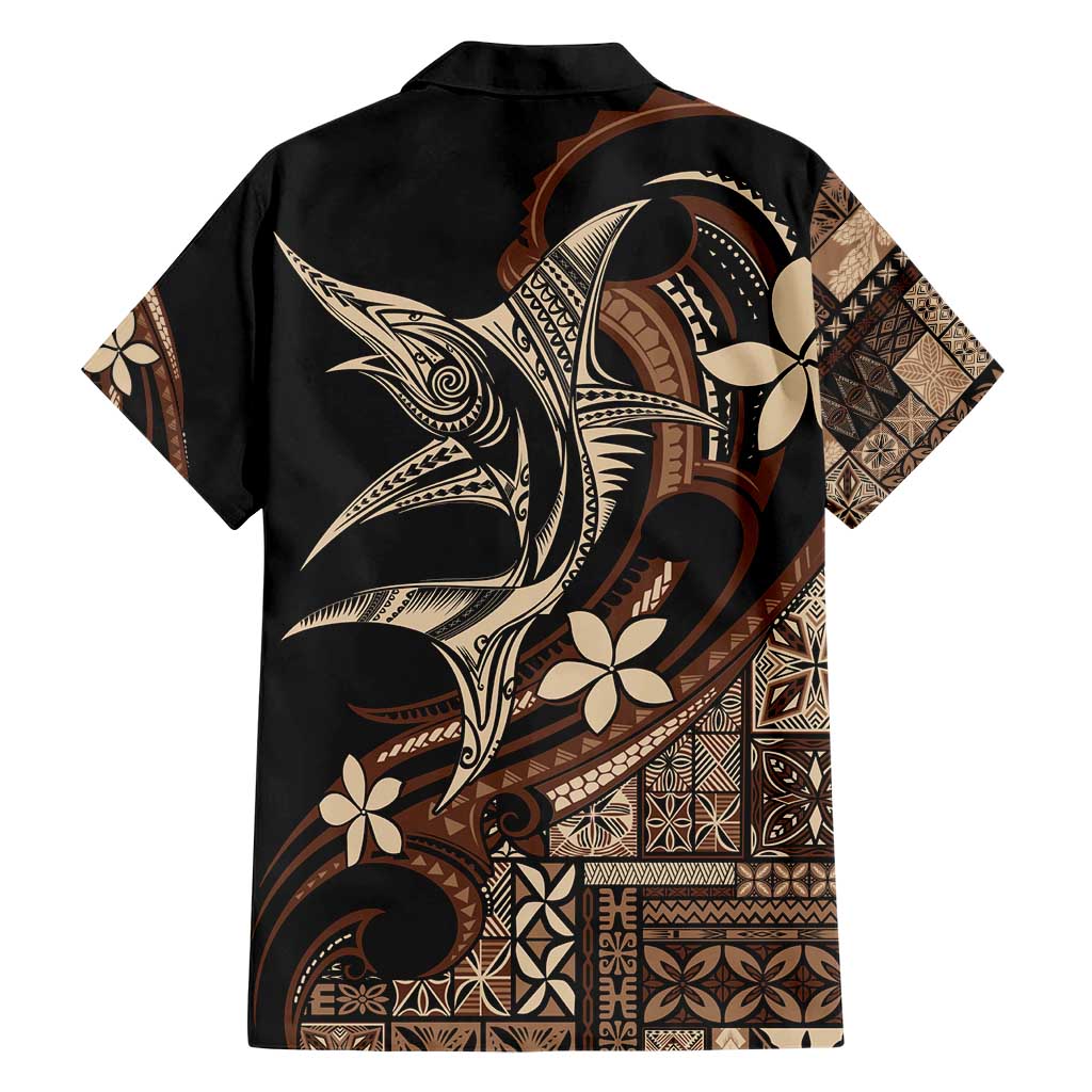 Samoa Manuia le Aso Tuto'atasi Hawaiian Shirt Siapo Mamanu Mix Tatau Marlin LT7 - Polynesian Pride