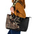 Samoa Manuia le Aso Tuto'atasi Leather Tote Bag Siapo Mamanu Mix Tatau Marlin