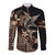 Samoa Manuia le Aso Tuto'atasi Long Sleeve Button Shirt Siapo Mamanu Mix Tatau Marlin