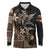 Samoa Manuia le Aso Tuto'atasi Long Sleeve Polo Shirt Siapo Mamanu Mix Tatau Marlin