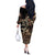 Samoa Manuia le Aso Tuto'atasi Off The Shoulder Long Sleeve Dress Siapo Mamanu Mix Tatau Marlin