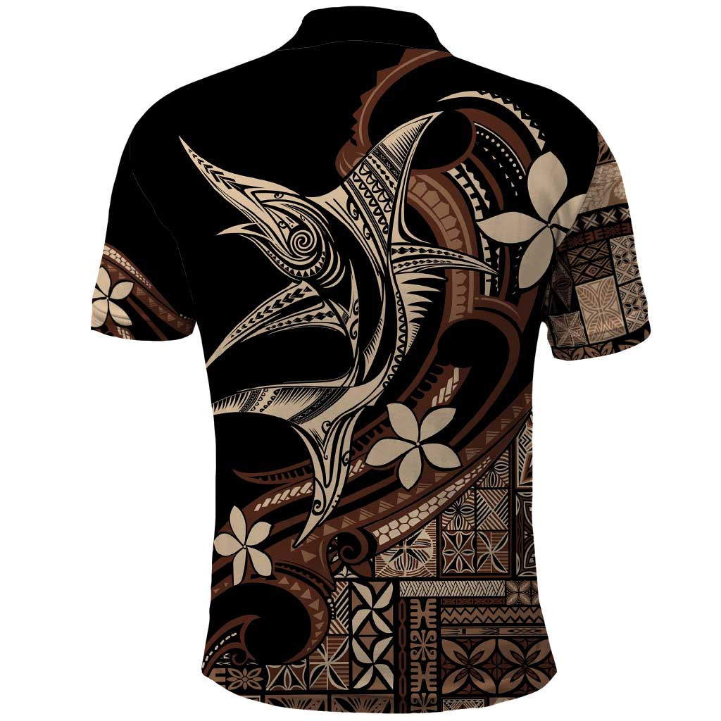 Samoa Manuia le Aso Tuto'atasi Polo Shirt Siapo Mamanu Mix Tatau Marlin