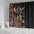 Samoa Manuia le Aso Tuto'atasi Shower Curtain Siapo Mamanu Mix Tatau Marlin