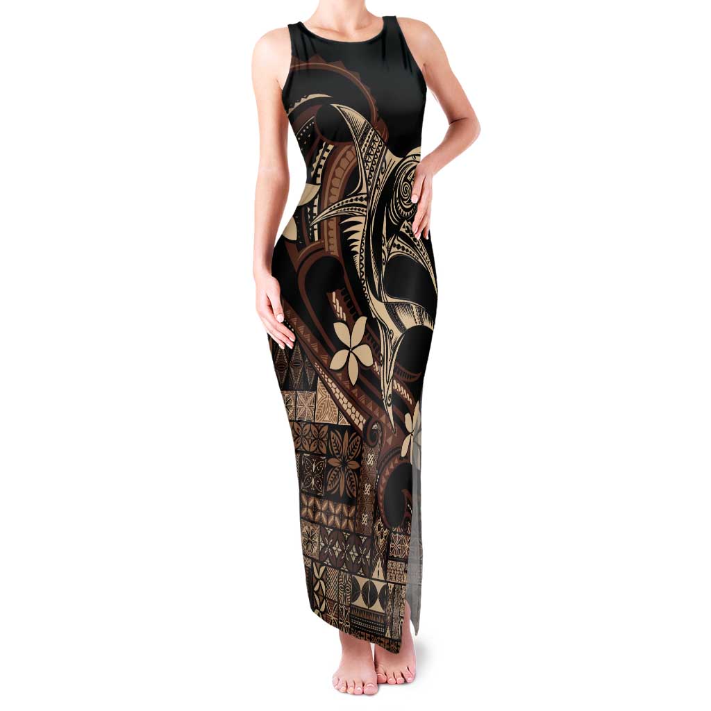 Samoa Manuia le Aso Tuto'atasi Tank Maxi Dress Siapo Mamanu Mix Tatau Marlin