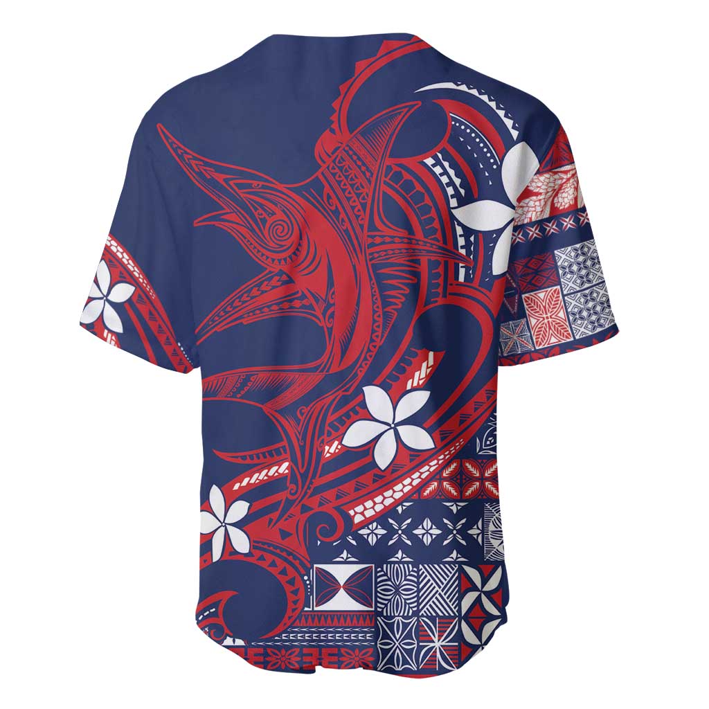 Samoa Manuia le Aso Tuto'atasi Baseball Jersey Siapo Mamanu Mix Tatau Marlin - Flag Color