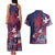 Samoa Manuia le Aso Tuto'atasi Couples Matching Tank Maxi Dress and Hawaiian Shirt Siapo Mamanu Mix Tatau Marlin - Flag Color