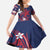 Samoa Manuia le Aso Tuto'atasi Family Matching Off The Shoulder Long Sleeve Dress and Hawaiian Shirt Siapo Mamanu Mix Tatau Marlin - Flag Color