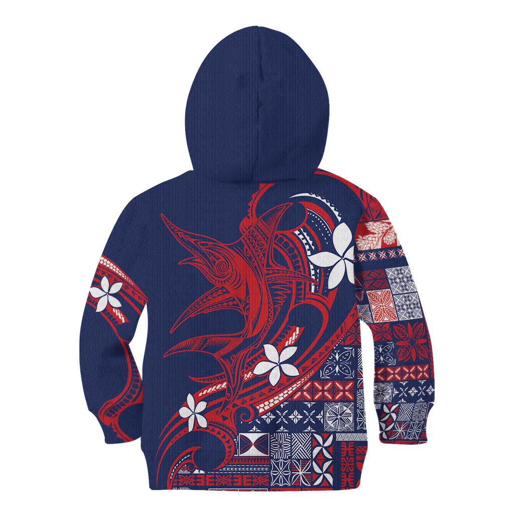 Samoa Manuia le Aso Tuto'atasi Kid Hoodie Siapo Mamanu Mix Tatau Marlin - Flag Color