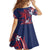 Samoa Manuia le Aso Tuto'atasi Kid Short Sleeve Dress Siapo Mamanu Mix Tatau Marlin - Flag Color