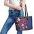 Samoa Manuia le Aso Tuto'atasi Leather Tote Bag Siapo Mamanu Mix Tatau Marlin - Flag Color