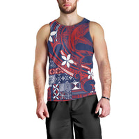 Samoa Manuia le Aso Tuto'atasi Men Tank Top Siapo Mamanu Mix Tatau Marlin - Flag Color