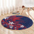 Samoa Manuia le Aso Tuto'atasi Round Carpet Siapo Mamanu Mix Tatau Marlin - Flag Color