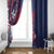 Samoa Manuia le Aso Tuto'atasi Window Curtain Siapo Mamanu Mix Tatau Marlin - Flag Color