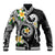 Kanaka Maoli Hawaii Plumeria Baseball Jacket Dancing Tentacles Black Style