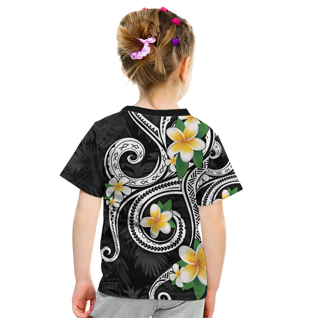 Kanaka Maoli Hawaii Plumeria Kid T Shirt Dancing Tentacles Black Style