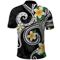 Kanaka Maoli Hawaii Plumeria Polo Shirt Dancing Tentacles Black Style