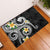 Kanaka Maoli Hawaii Plumeria Rubber Doormat Dancing Tentacles Black Style