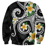 Kanaka Maoli Hawaii Plumeria Sweatshirt Dancing Tentacles Black Style