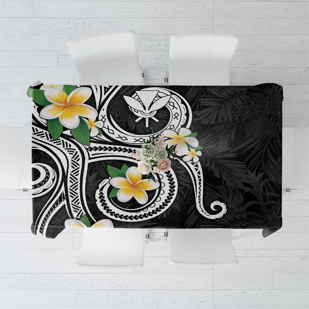 Kanaka Maoli Hawaii Plumeria Tablecloth Dancing Tentacles Black Style LT7 Black - Polynesian Pride