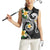 Kanaka Maoli Hawaii Plumeria Women Sleeveless Polo Shirt Dancing Tentacles Black Style